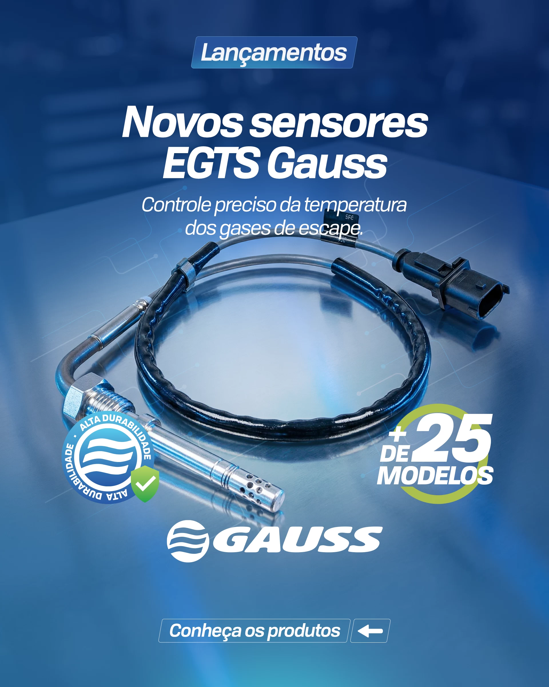 Chegaram os sensores EGTS