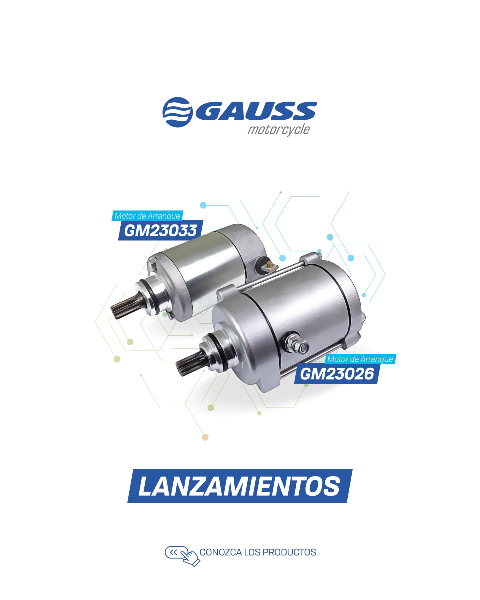 Gauss lanza motor de arranque para motos