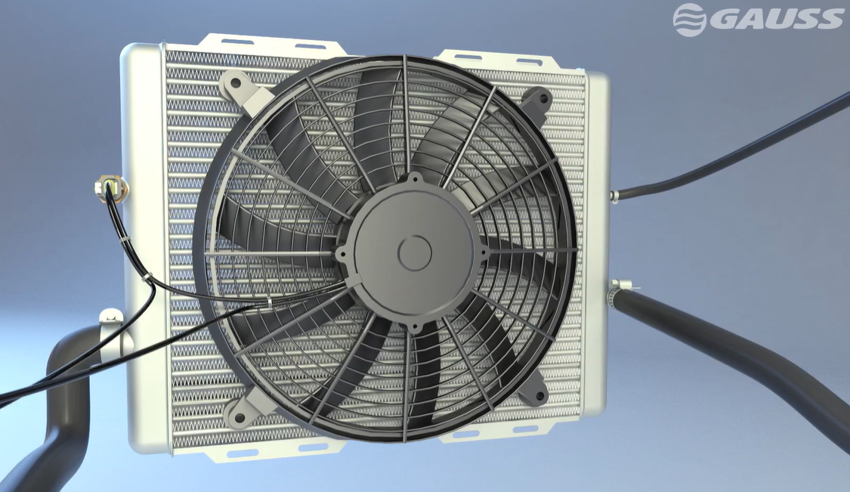 Eletroventilador instalado junto ao radiador
