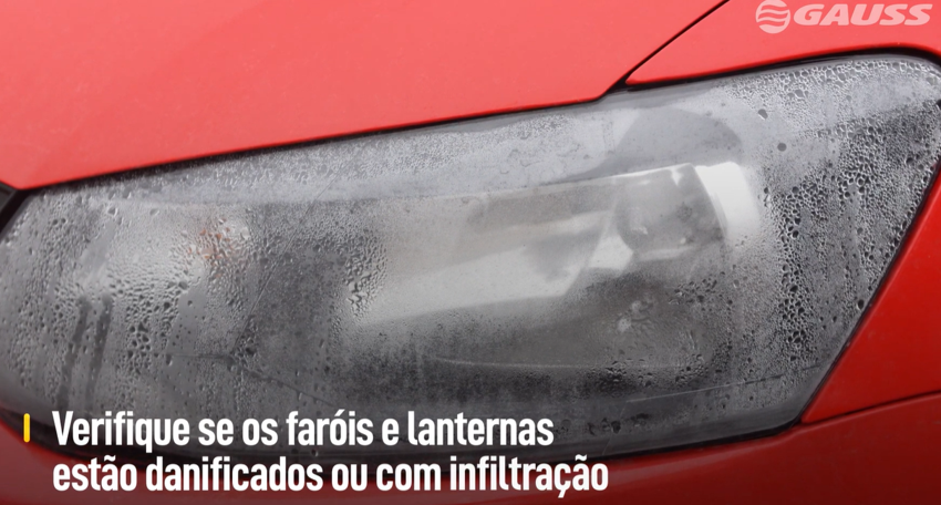 Infiltração nos faróis