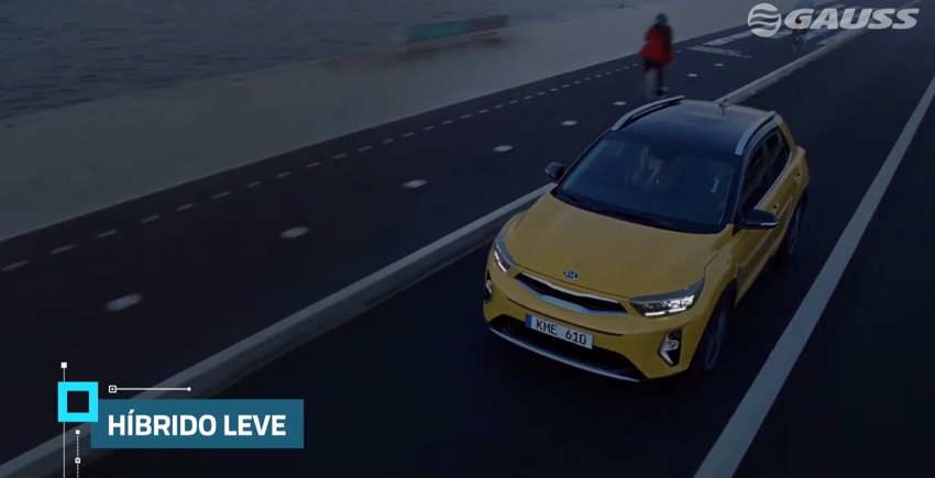Carro com sistema de hibrido leve